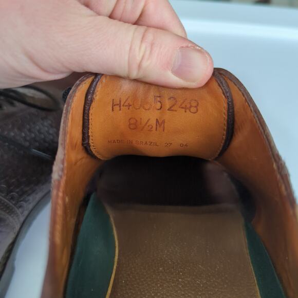 HS Trask Saddle Brown Leather Oxfords Two-tone H4065248 8.5 Vibram Sole‎ Gumlite - Picture 8 of 8